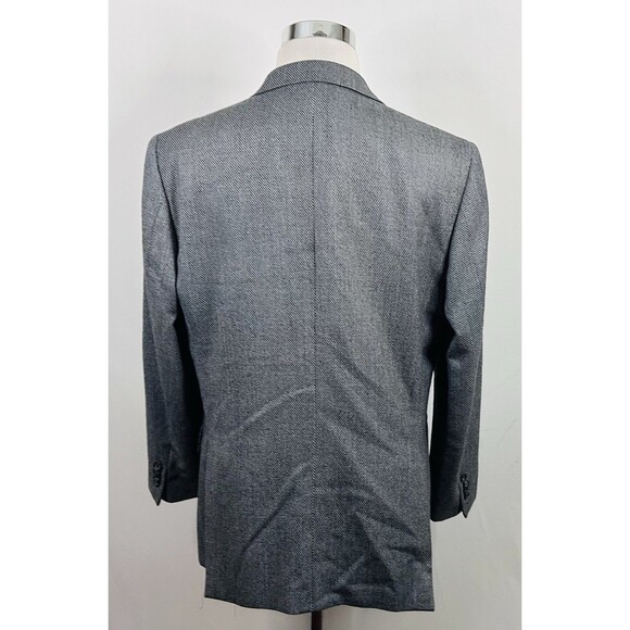 Joseph Abboud 42R Sport Coat Wool Silk Gray Knit Two Button Lined Double Vented - Picture 6 of 8